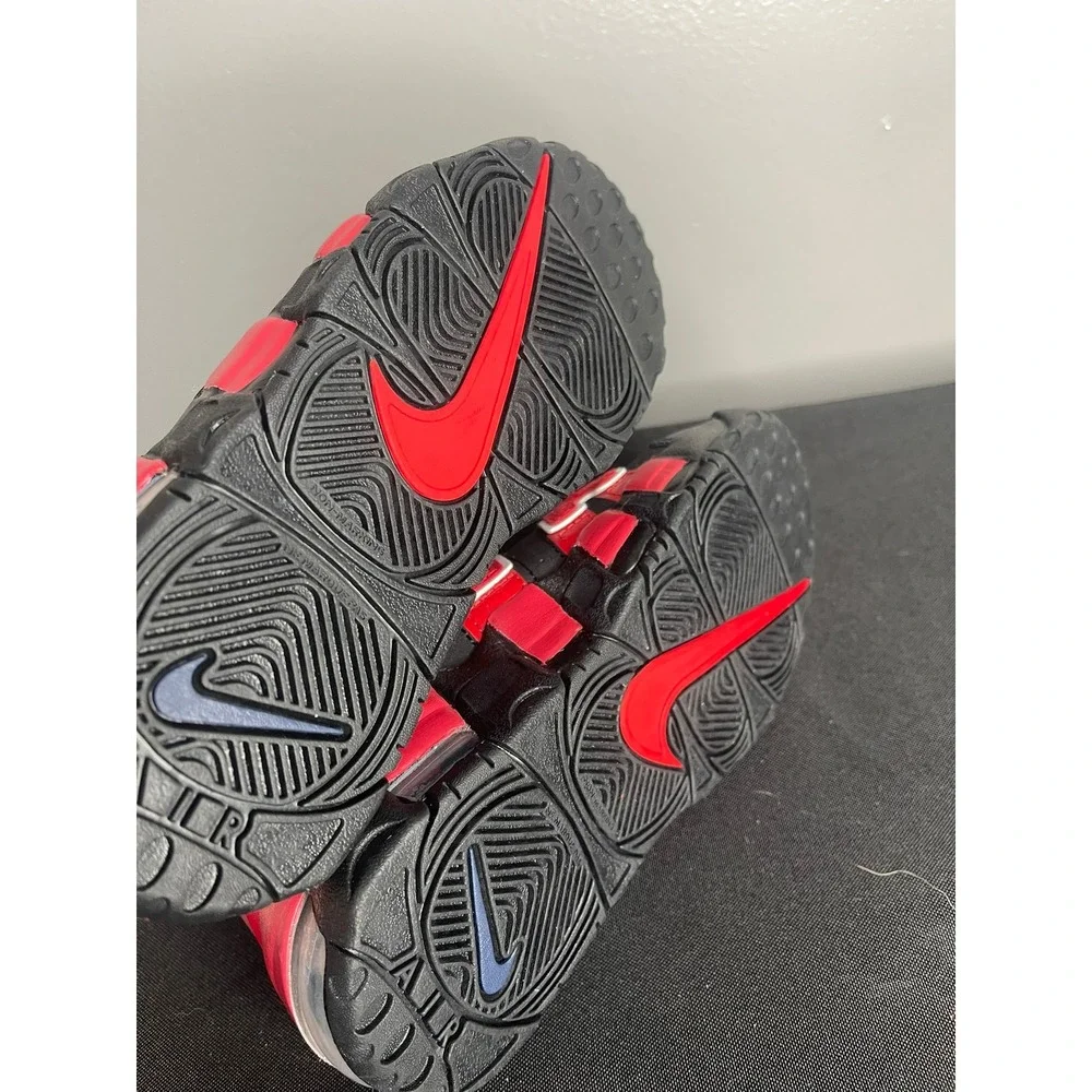 Nike Air More Uptempo Scottie Pippen Black Red White‎ DM0019-001 Kids Size 13.5C